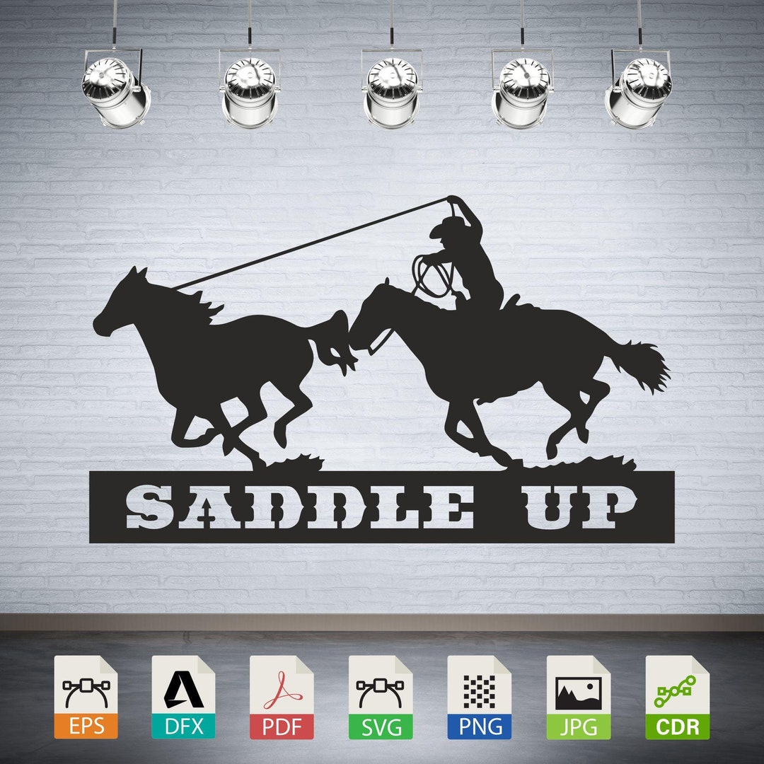 Cowboy Rope SVG: Horse Life Vector Files for CNC Laser Cutting (digital ...