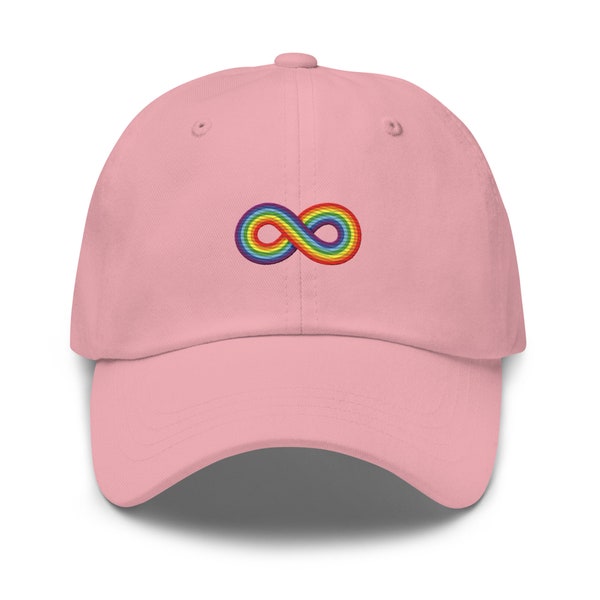 Embroidered Infinity Rainbow Dad Hat | 100% Cotton | Diversity Affirming Apparel