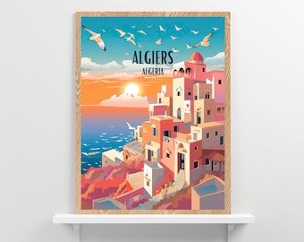 Algiers Poster | Algeria Travel Poster | Birthday Gift Idea, Wall Art