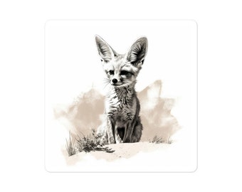 Fennec Fox | Animal Stickers | Laptop Sticker | Cute Animal of The Desert