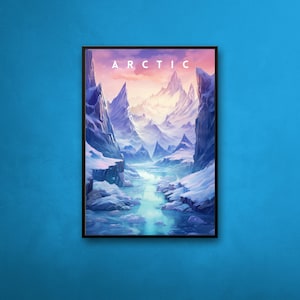 North Pole ARCTIC Travel Poster | Home Decor | Birthday Gift Ideas