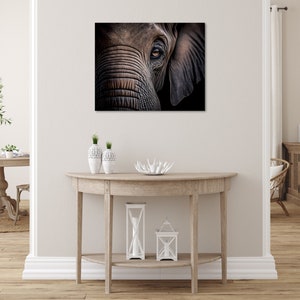 Wall Art Print, Elephant Portrait, Printed on High-Quality Paper