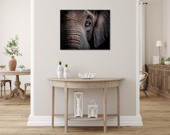 Décoration Murale, Portrait d'Elephant, Poster Photo Elephant