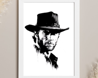 Movie Poster Art : Clint Eastwood | Birthday Gift Ideas, Wall Decor Prints