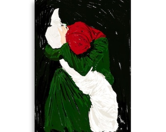 Pain of a Palestinian Woman, Palestine Solidarity Painting