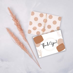 Bridal Shower Thank You Note Template-  Boho Bride- Download with Canva, Edit and Print