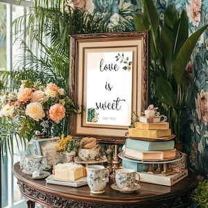 A New Chapter-bundel vrijgezellenfeestborden – douchedecor met boekthema | 8 x 10 inch bewerkbare canvassjablonen | Cadeaus en kaarten, gunsten, liefde is zoet