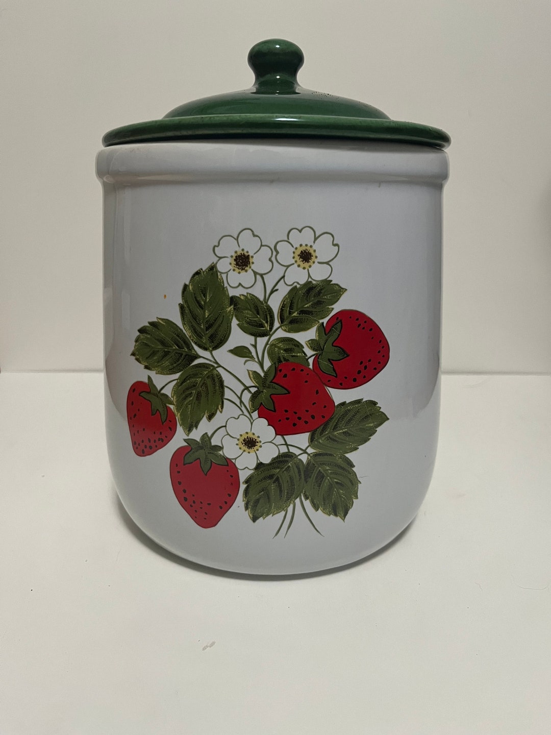 Vintage MCM Mccoy Strawberry Cookie Jar Etsy