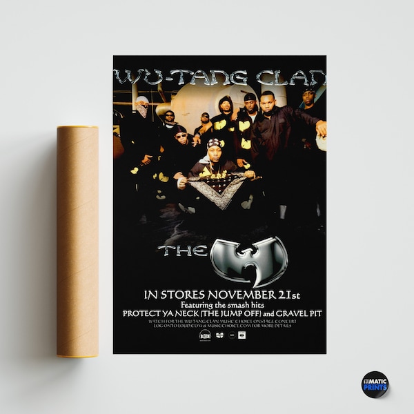 Rare - Wu-Tang - The W Album Vintage Poster - 90s Hip Hop/Rap Memorabilia- Redman, Method Man, The RZA, The Gza