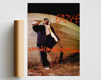 Rare Eazy-E - 187um Killa Album Vintage Poster - Digital Download - 90s Hip Hop Rap Memorabilia, 90s hip hop poster, nwa, eazy e poster