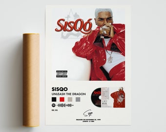Sisqo - Unleash The Dragon Poster - album cover posters - Digital Album - Art Poster Download - hip hop poster - 90s rnb - dru hill