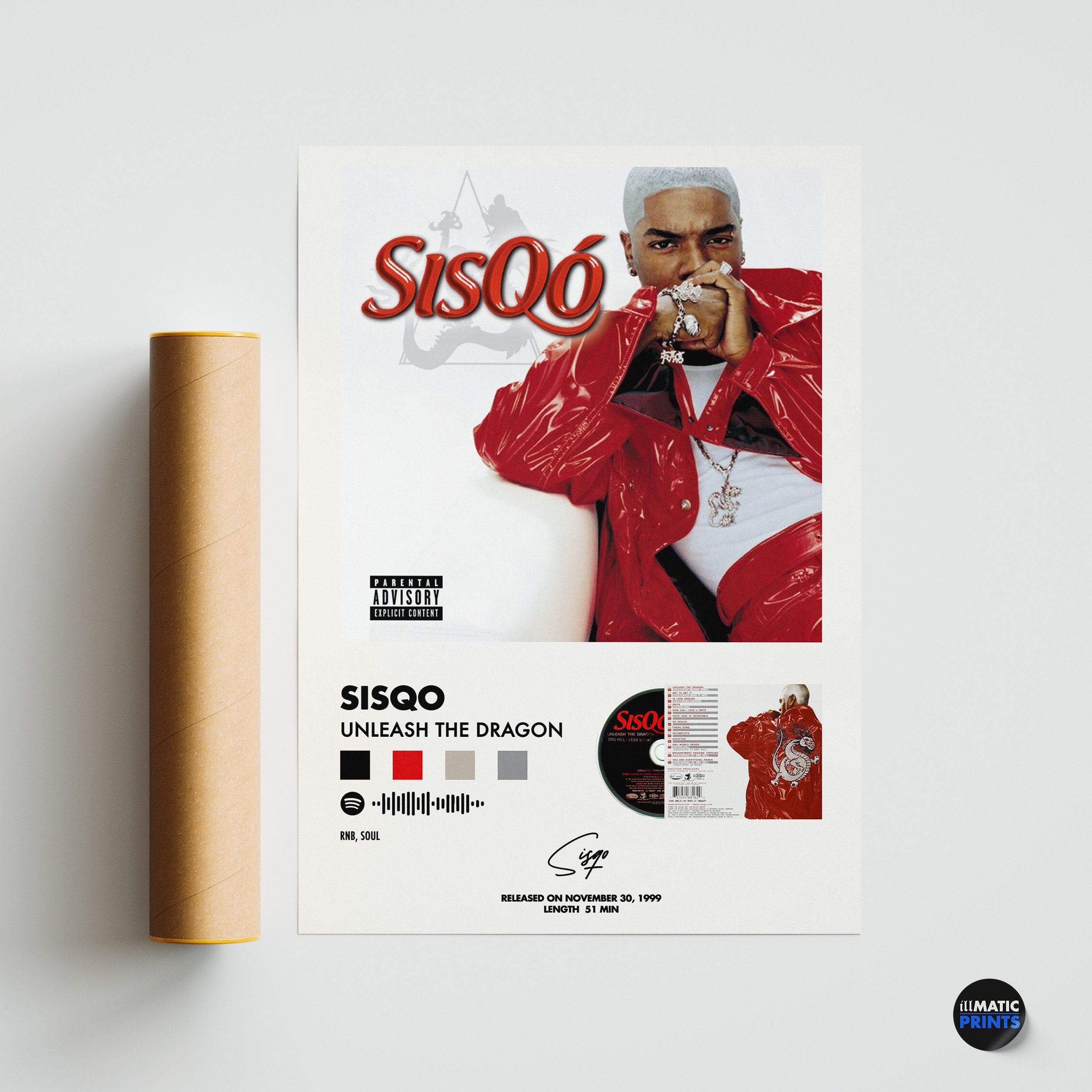 Sisqo - Unleash The Dragon ポスター - アルバム カバー ポスター 