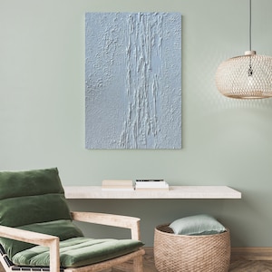 Tela strutturata | Tela | moderno | minimalista | Immagine strutturale | bianco | Struttura della pittura | arte astratta | Unico
