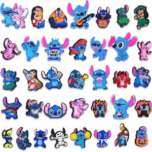 MEDFOLY 14pcs Anime Stitch Charms for Jewelry Making, Enamel Cartoon Stitch  Pendant Charm for Bracelets and Necklaces or Earrings Crafting, Assorted