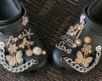 Wholesale Rhinestone Pearl Shoe Croc Bling Charms Set For Crocs Perfect For  Clogs And Pins From Yanming1113, $2.8