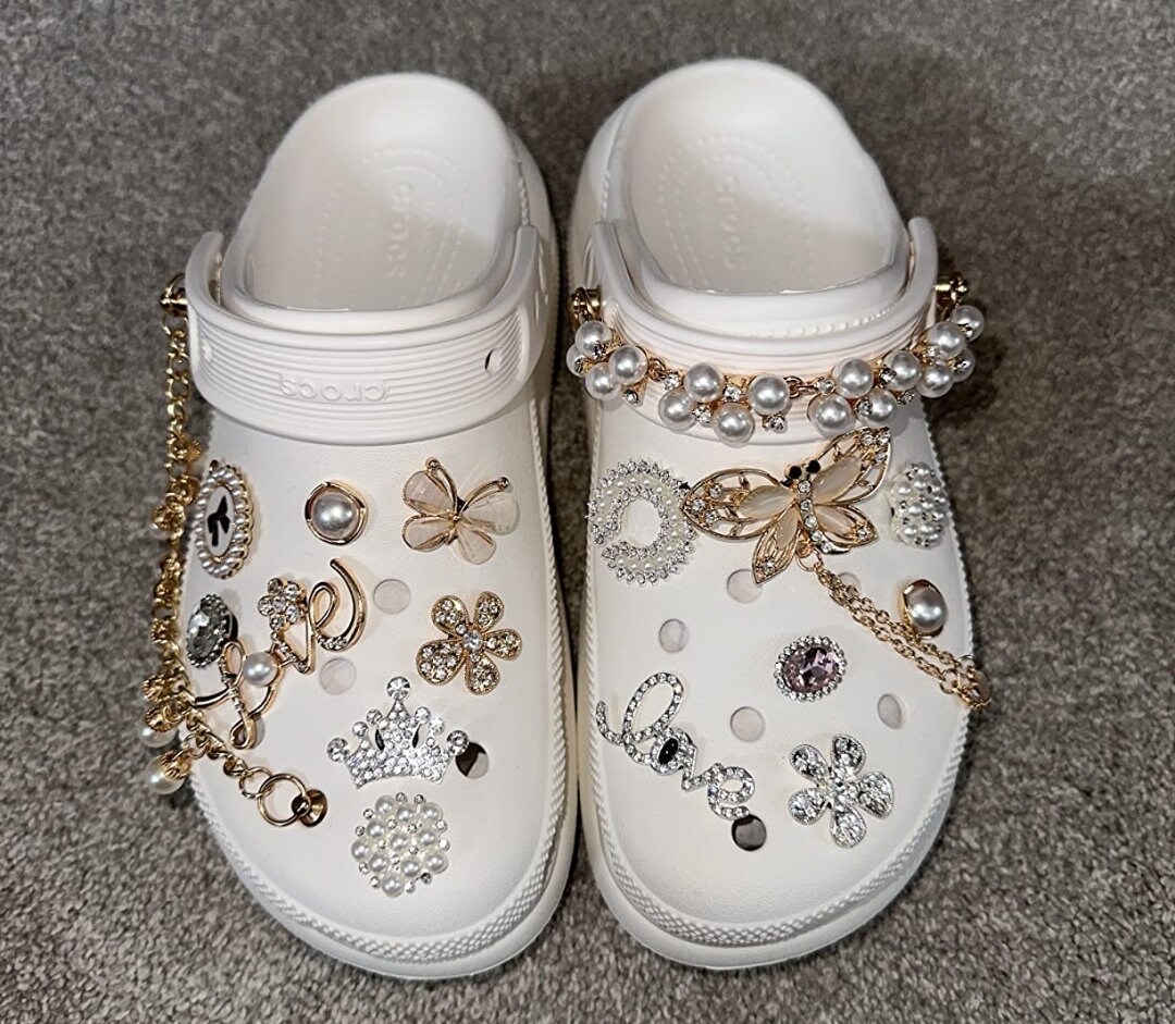 louis vuitton crocs charms jibbitz bling