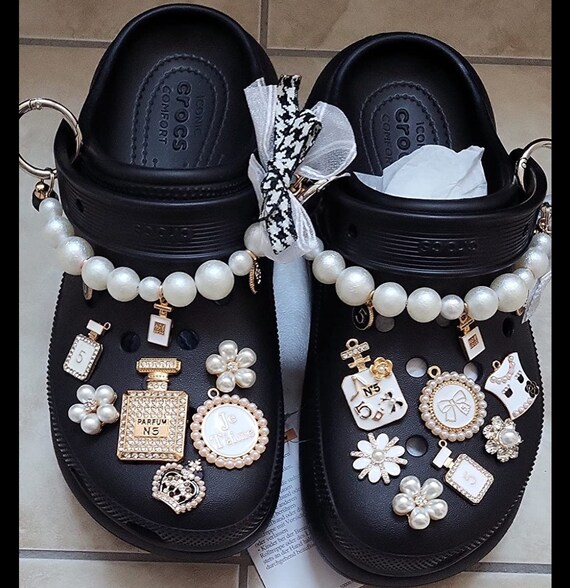 Fashion Rhinestone & Faux Pearl Series Shoes Charms For Clogs