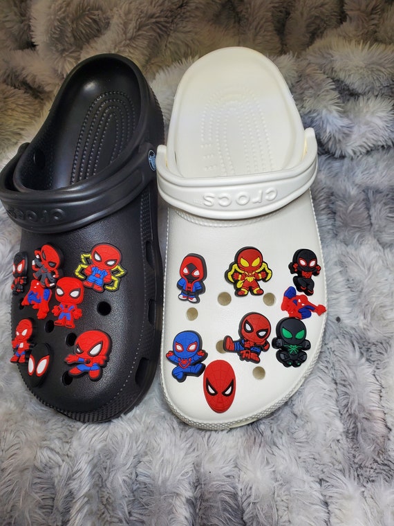 Spiderman charms available 🕷️ #spiderman #croccharms #crocs