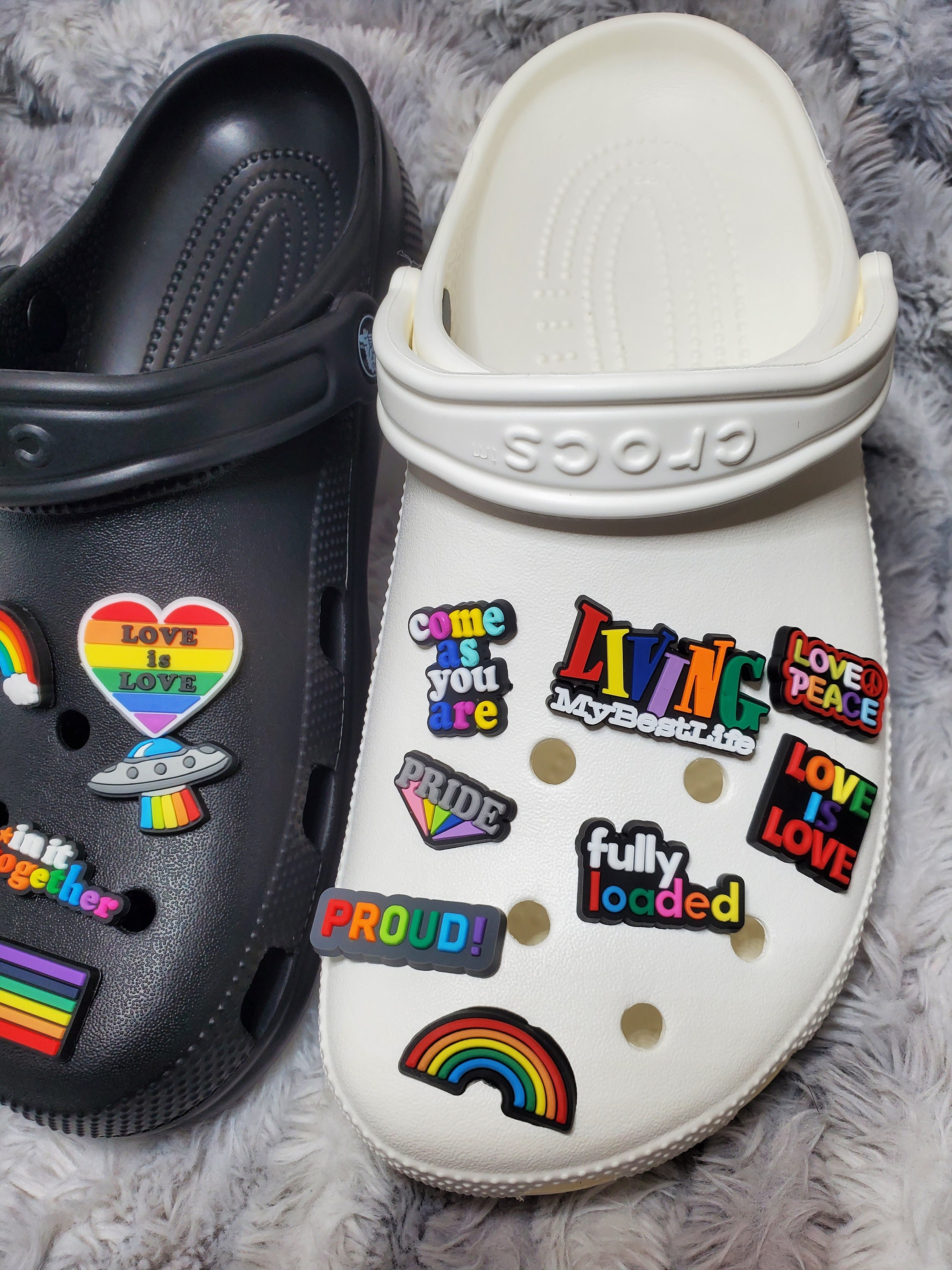 Pride crocs online slides