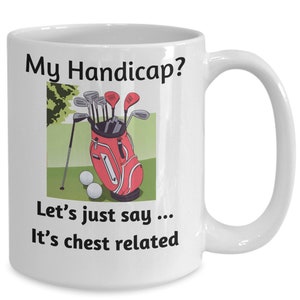Golfer mug, woman golfing mug, funny gift mug, woman coffee mug