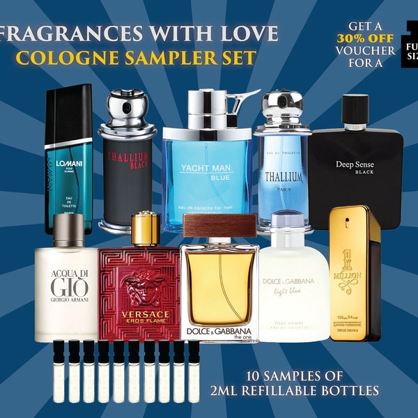 Men Cologne Sample Set Etsy