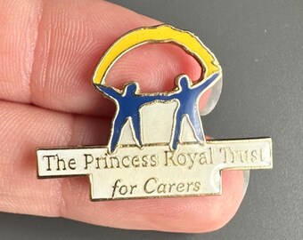 The Princess Royal Trust for Carers Charity Badge vintage enamel lapel pin badge button brooch