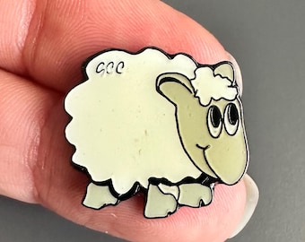 Woolly Sheep enamel lapel pin badge brooch