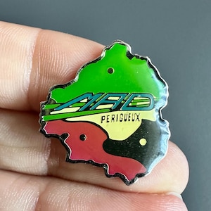 Vintage MAD Perigueux bicycle racing road bike enamel lapel Pin badge French Cycling race