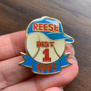 Vintage 1991 Reese Dist 1 Little League Baseball Anstecknadel