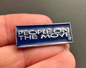 Vintage Kappa 1990s People on the move logo symbol enamel lapel pin badge brooch