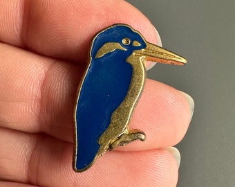 Broche con distintivo de pin para solapa con esmalte de pájaro británico de martín pescador común