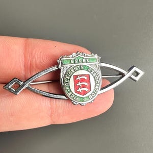 Essex Vice Presidents Association Vintage enamel lapel Pin badge brooch