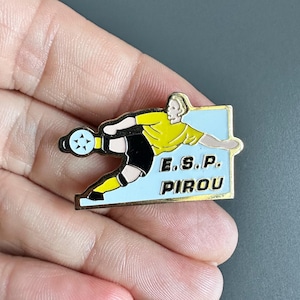 E.S.P. Pirou French Soccer Football team club advertising enamel lapel pin badge brooch