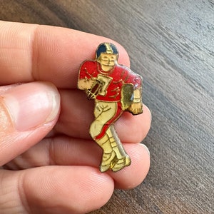 American Football player vintage enamel lapel pin badge
