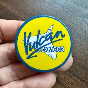 Avro Vulcan XM603 Airplane Plane vintage lapel button pin badge