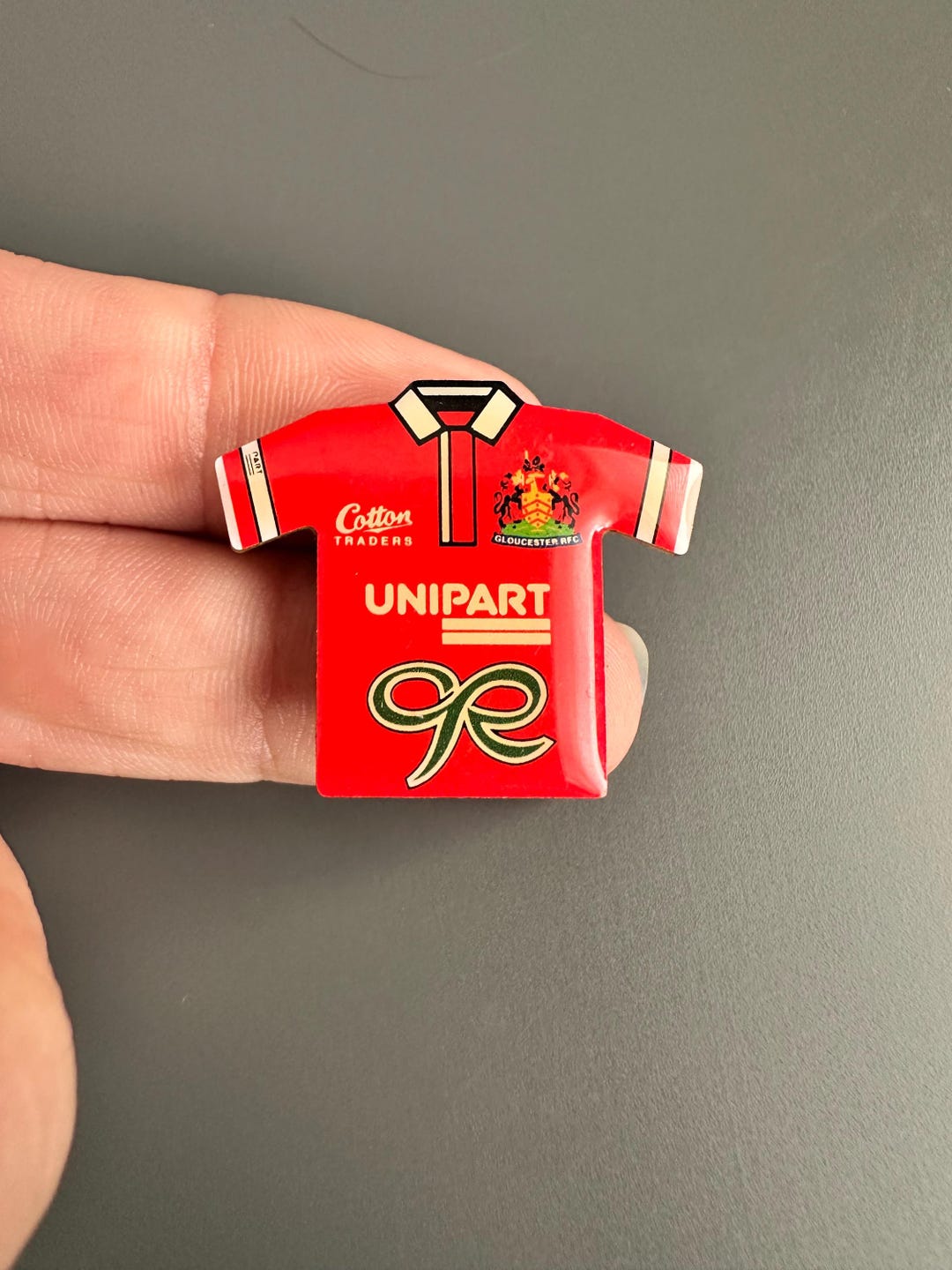 Gloucester RFC Rugby Football Club Tshirt Unipart Enamel Lapel Pin ...
