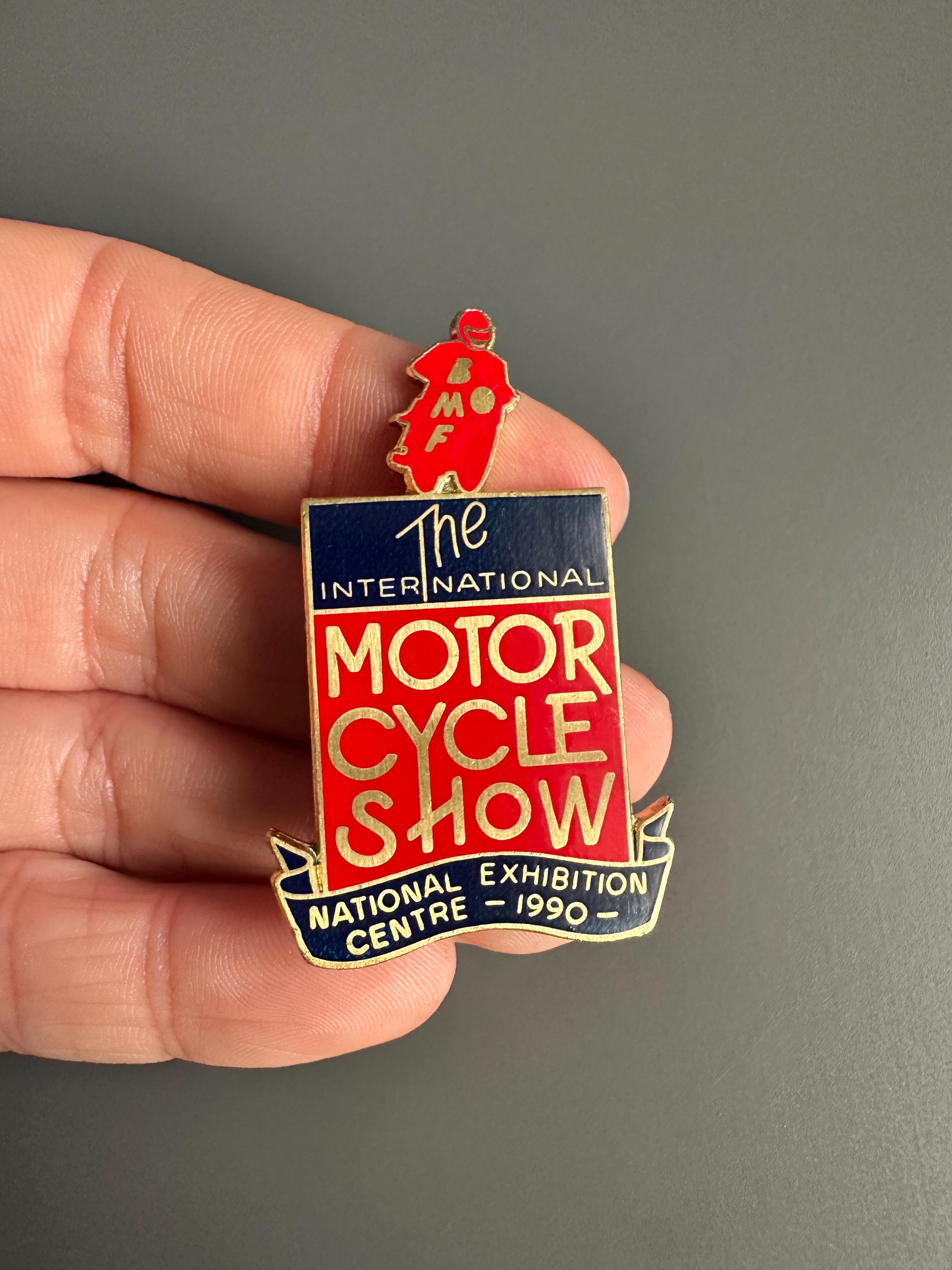 ビンテージモーターサイクルバッチ 国際モーターサイクルショー 1990 国立展示センター エナメル