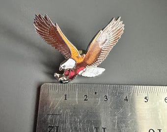 フライングイーグルの美しい七宝焼きエナメルのラペルピンバッジ