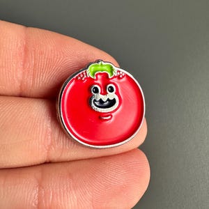 Tommy the Tomato - Red Nose Day enamel lapel pin badge brooch
