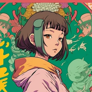 Spirited Away Anime Girl Pop Art Print (Digital Download)