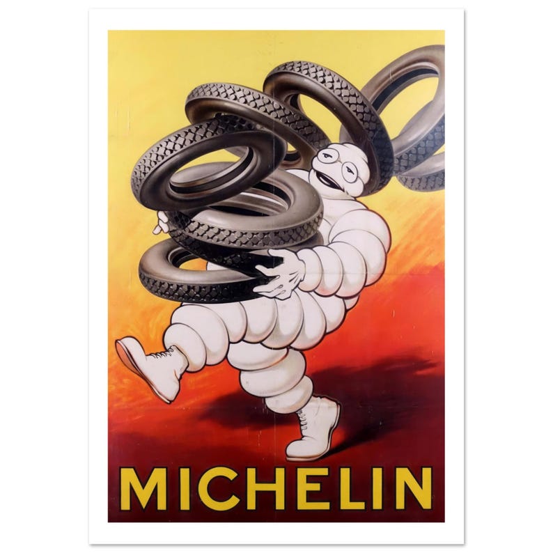 michelin-man-bibendum-vintage-art-print-tire-advertisement-poster-etsy