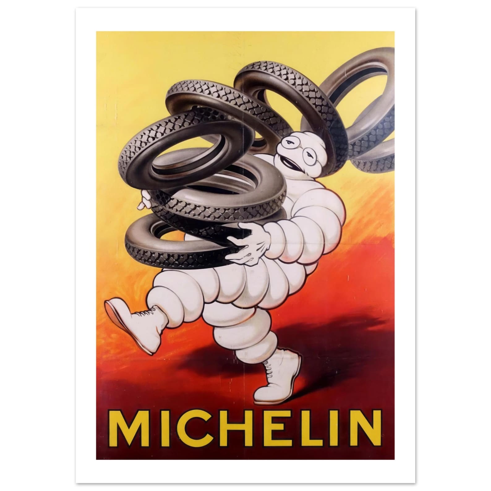 Michelin Man Bibendum Vintage Art Print | Tire Advertisement Poster - Etsy