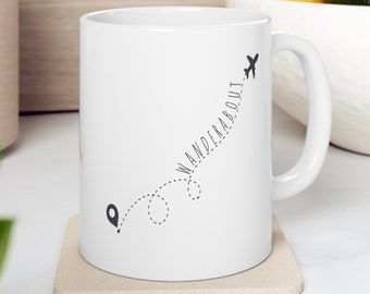 WanderAbout Coffee Mug Flight Attendant Coffee Mug Flight Attendant Gift Travel Coffee Mug Gift for Travel Lover Pilot Gift