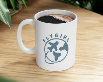Flight Attendant Gift Coffee Mug Flight Attendant Mug Gift for Traveler Pilot Gift Travel Mug Flight Crew Coffee Mug