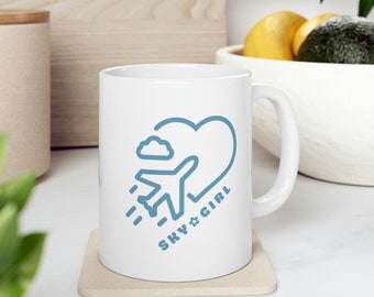 Flight Attendant Gift Coffee Mug Flight Attendant Mug Gift for Traveler Pilot Gift Travel Mug