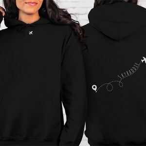 SkyBaddie Travel Hoodie Flight Attendant Hoodie Sweatshirt Airplane Hoodie Pilot Shirt Traveler Gift for Flight Attendant Airport Shirt Black