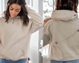 Bluza z kapturem podróżna, bluza z kapturem stewardesa, bluza podróżna, bluza z kapturem samolot, bluza z kapturem pilota, prezent podróżny dla stewardesy, koszula podróżna na lotnisko