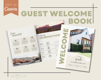 Airbnb Welcome Book Template | Desert Canyon House | Airbnb House Guide Canva | Airbnb Guidebook | VRBO Guest Book | Desert Vacation Rental