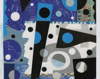 Handmade Paper Collage "Neptune"