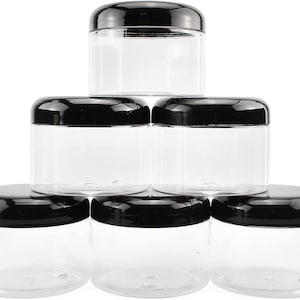 8 Oz SQUARE Clear JARS Empty Plastic Cosmetic Containers PET Jars with –  Grand Parfums II